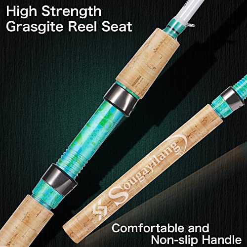 Sougayilang Fishing Rod and Reel Combo, 2-Piece 5-Foot 6-Inch Graphite & Fiberglass Rod, Durable and Strong, Quickset Ant...