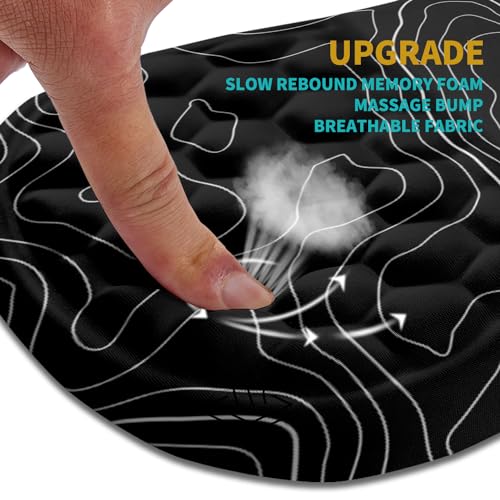 Hokafenle Ergonomic Mouse Pad Wrist Support, Wrist Rest Mousepad for Carpal Tunnel Pain Relief with Integrated Memory Foam...