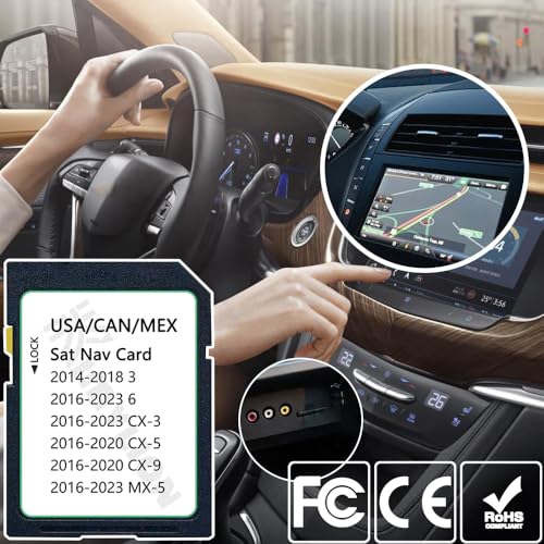 Upgraded Navigation SD Card - BHP166EZ1U, Compatible with 2016-2020 CX5 CX9, 2014-2018 3, 2016-2023 6 CX3 MX5, Latest USA/...