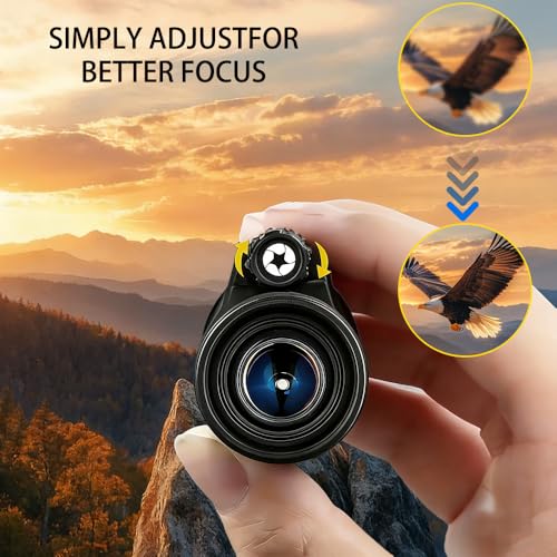 Portable High-Definition Telescope, 1 Compact Handheld Monocular | Fixed Focal Length, Suitable for Outdoor Adventures, Hu...