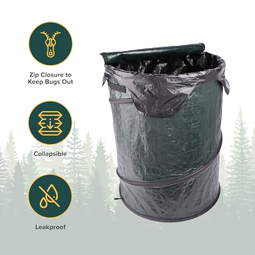 Coghlan's Pop-Up Lightweight Trash Can – Collapsible Waste Bin for Camping, RV, Outdoor Events, and Travel – Durable, Comp...
