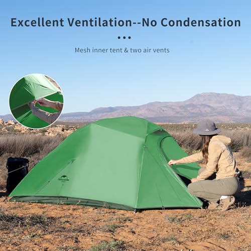 Camping Tent Waterproof Professional Tent Ultralight Trekking Tent 4 Seasons Tent 3 People Outdoor Camping Lightweight Ten...