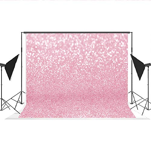 LofarisPink Bokeh Photography Backdrop with Simulated Shinny Spots, Sparkle-Like Abstract Halos Background for Newborn Bab...