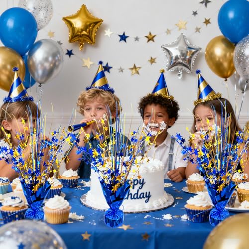 YinNorth 6 Pack Metallic Foil Spray Table Centerpiece Decoration Star Brust Glitter Table Topper Decor for Birthday Gradua...