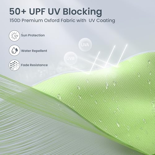 PHI VILLA Pop-Up Canopy Tent 13x13 Instant Shelter Outdoor Canopy with Wheeled Bag,Green