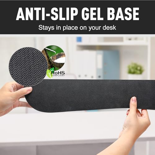 Gimars Upgrade Enlarge Silky and Superfine Fabric Gel Memory Foam Keyboard Wrist Rest Set, Ergonomic Keyboard Mouse Wrist ...