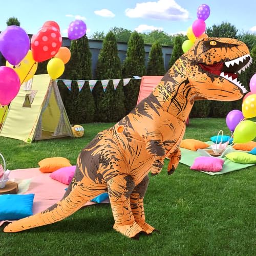 miwhse Halloween Inflatable Dinosaur Costume Adult Fancy Dinosaur Suit Blow up Trex Costume Full Body Dino Costume For Hal...