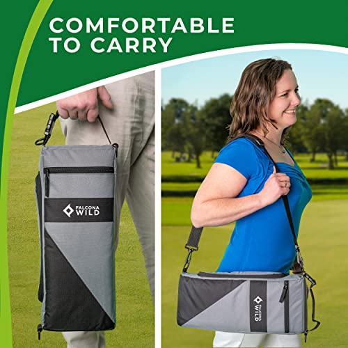 Falcona Wild Golf Cooler Bag Plus 2 Ice Packs - Keeps Drinks Cold for Hours - Holds 6 Cans - Fits Discreetly in Golf Bags...