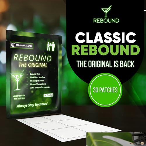 REBOUND Classic Patch - Extended Steady Release - 30 Patches - Natural Blend for a Balanced Nightlife