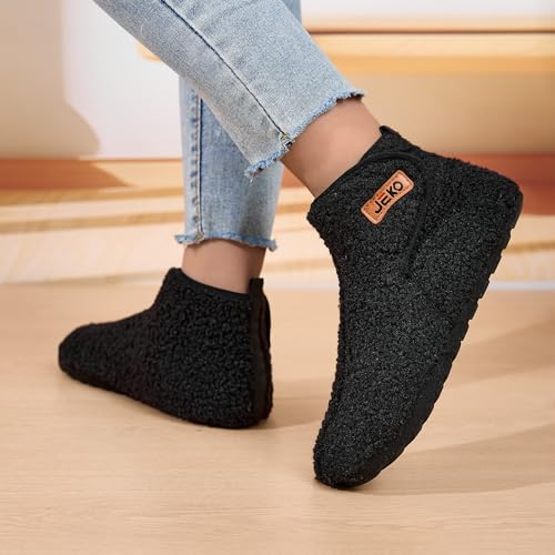 UUBARIS Bootie Slippers for Women Men Furry Warm House Sock Shoes For Indoor Outdoor Travel