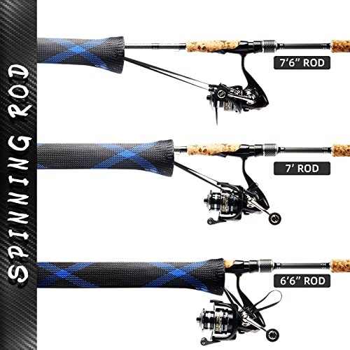 SF Fishing Rod Sock Fishing Rod Sleeve Rod Cover Braided Mesh Rod Protector Pole Gloves Fishing Tools for Spinning Fishing...