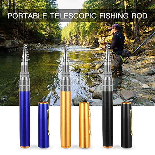 2023 Pocket Size Fishing Rod - Pen Fishing Pole and Reel Combo, Portable Telescopic Small Fishing Pole Mini Fishing Rod, M...