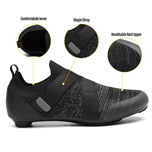 Unisex Cycling Shoes Compatible with Peloton Bike & SPD Indoor Road Riding Biking Bike Shoes with Delta Cleats Included fo...