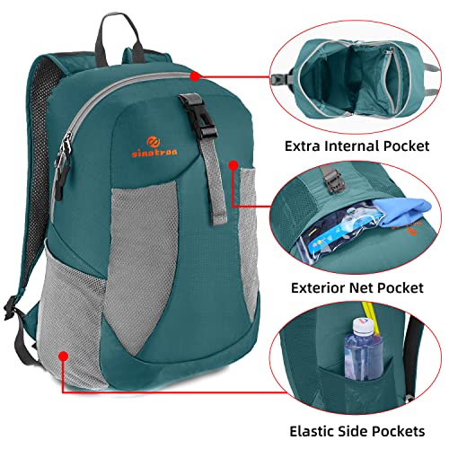 sinotron 22L Lightweight Packable Hiking Backpack, Small Hiking Backpack Day Pack for Women Men Travel Camping Vacation