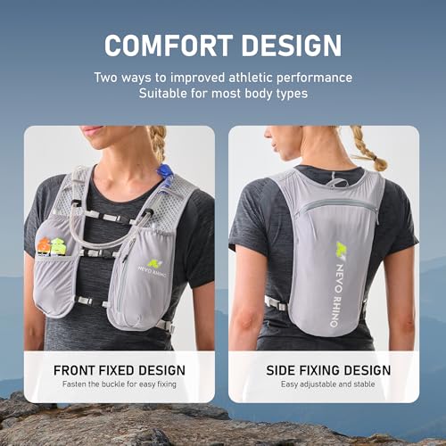 N NEVO RHINO Running Hydration Vest for Women 1.5L Water Bladder Backpack 5L Small -Lightweight Breathable Hydration Vest ...