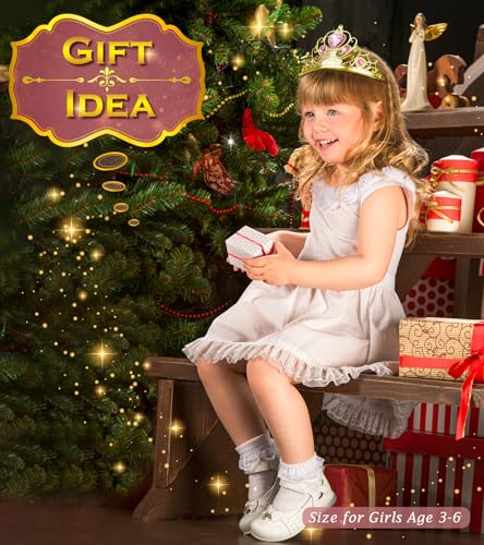 BIBUTY Princess Crowns Tiara for Little Girls, Toddler Girl Tiara Crown Princess Dress Up Accessories, Birthday Dress Up C...