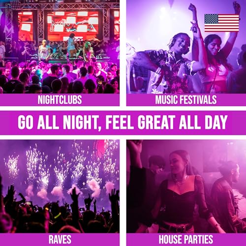Pre-Rave Supplement - 5-HTP Free Rave Vitamins with CoQ10, Magnesium, Green Tea - Festival Essentials for Energy, Wellness...
