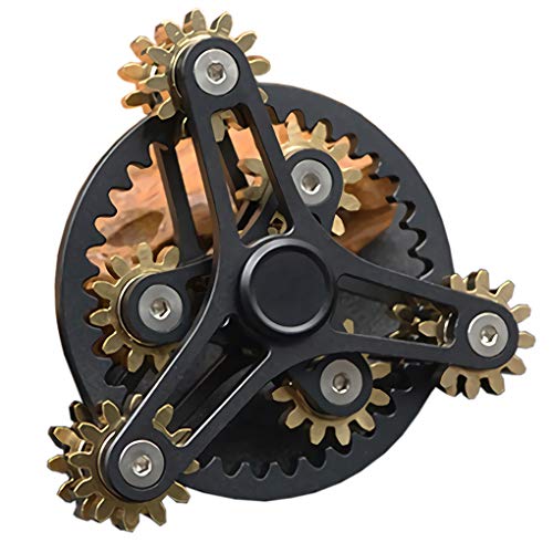 Pure Brass Fidget Spinner Gears Linkage Fidget Gyro Toy Metal DIY Hand Spinner Spins Long Time EDC Focus Meditation Break ...