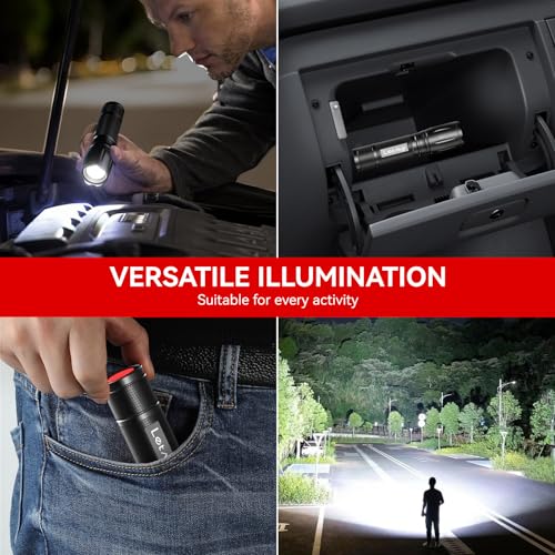LETMY Tactical Flashlight S2000-2 Pack Bright Military Grade LED Flashlights High Lumens - Portable Handheld Flash Light, ...