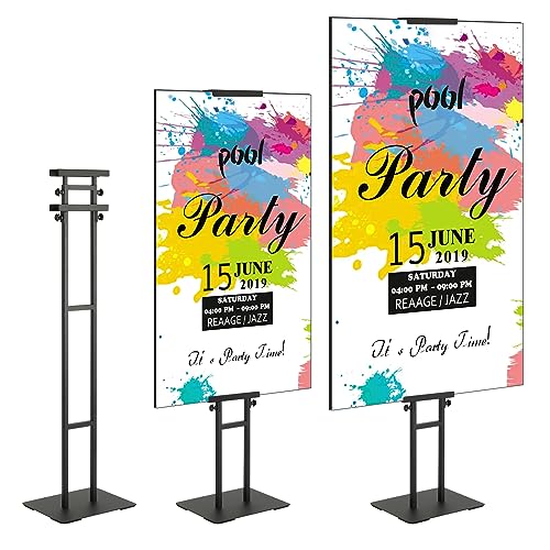 VEVOR Poster Stand, Adjustable Height Up to 75", Double-Sided Heavy Duty Pedestal Sign Holder, Floor Standing Sign Holder ...
