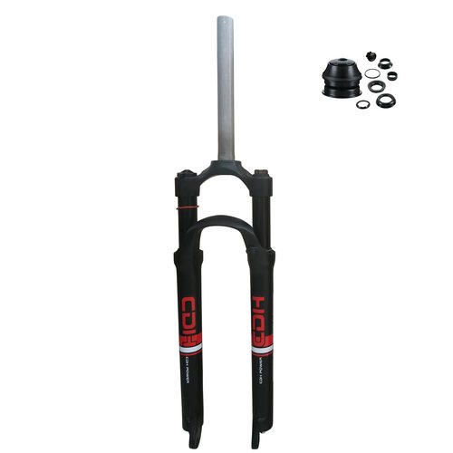 CDHPOWER MTB Suspension Fork 26/27.5/29 Inch, 28.6mm Straight Tube Manual Lockout Ultralight Aluminum Alloy and 1-1/8 inch headset Combo (29 inch)