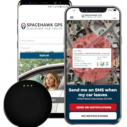 SpaceHawk GPS Tracker - Real-Time Mini GPS System. Hidden GPS Tracking Device for Cars, Trucks, Trailers, Assets & Fleet V...