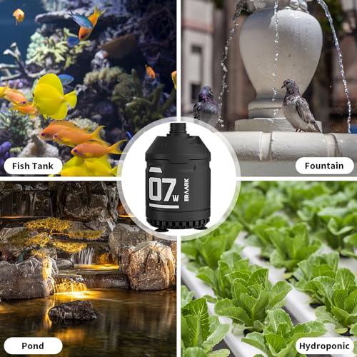 ERAARK 160GPH 7.5W Submersible Water Pump Ultra Quiet Small Fountain Pump for Aquariums, Fish Tank, Pond, Hydroponics