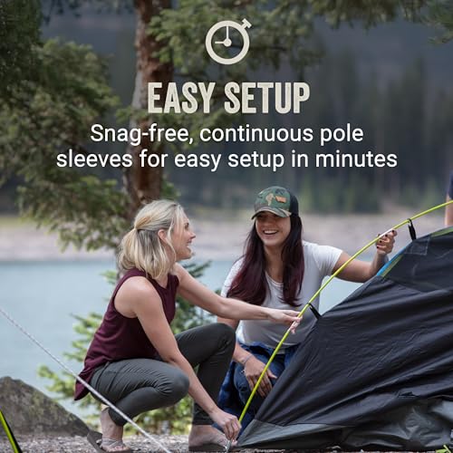 Coleman Sundome Dark Room 4/6 Person Tent, Blocks 90% of Sunlight to Keep Inside Cool, Weatherproof Tent with Rainfly Sets...