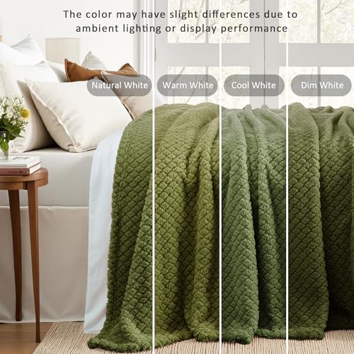 Exclusivo Mezcla Fleece Throw Blanket for Couch, Soft Warm Throw Blanket for Fall Winter, Cozy and Lightweight Decorative ...