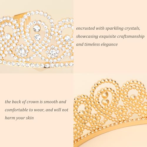KIUEZIR Tiara Crown for Women and Girls, Queen Elegant Crown with Combs Princess Tiaras for Birthday Party, Crystal Crowns...
