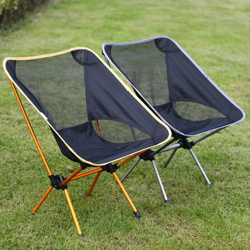 Portable Camping Chair Lightweight Foldable Outdoor Chair for Hiking Camp Backpacking Lawn Beach Fishing Picnic with Carry...