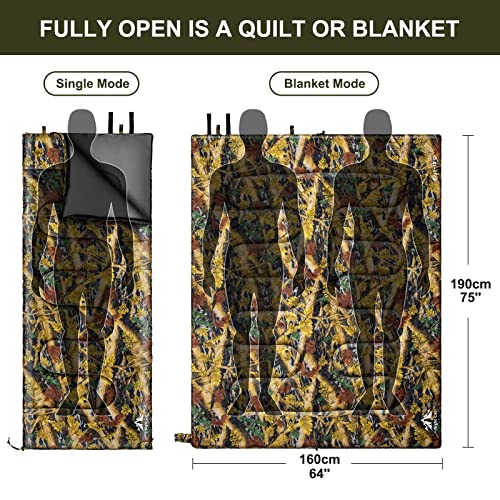 Night Cat Camping Sleeping Bag for Adults 3 Seasons Portable Lightweight Backpacking Hiking Traveling Indoor Outdoor Tempe...