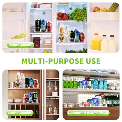 Drink Organizer for Fridge, Soda Can Dispenser for Refrigerator, Automatic Drink Dispenser for Fridge Holds up to 25 Cans,...