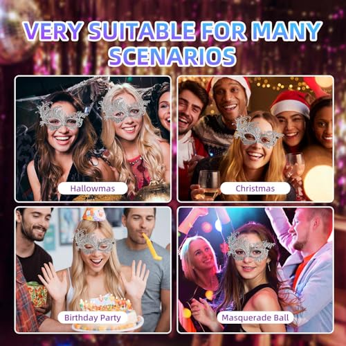 Gorbgle Venetian Lace Masquerade Mask for Women, Elegant Eye Mask for Carnival, Ball, Wedding, Mardi Gras Costume Party