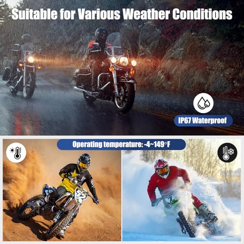 Motorcycle GPS Navigation System with Wireless Carplay Android Auto 5" Moto CarPlay Screen with Dual Bluetooth, Navigatio...