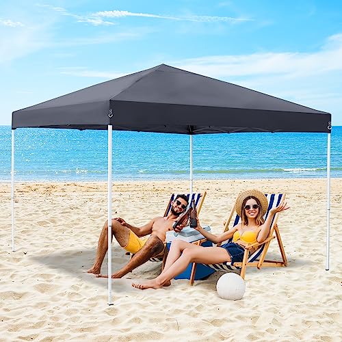 JupiterForce 10 x 10 Pop Up Canopy Tent Easy Set-up, Height Adjustable Outdoor Canopy Patio Waterproof Sun Shade Shelter I...