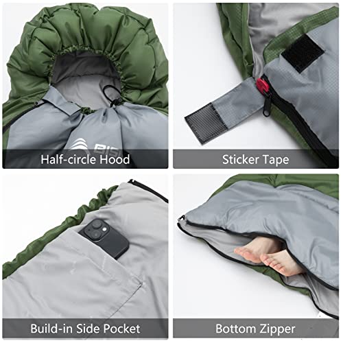 BISINNA 0 Degree Winter Sleeping Bags(480GSM) for Adults-Cold Weather Camping Sleeping Bag-Comfortable Warm Portable Sleep...