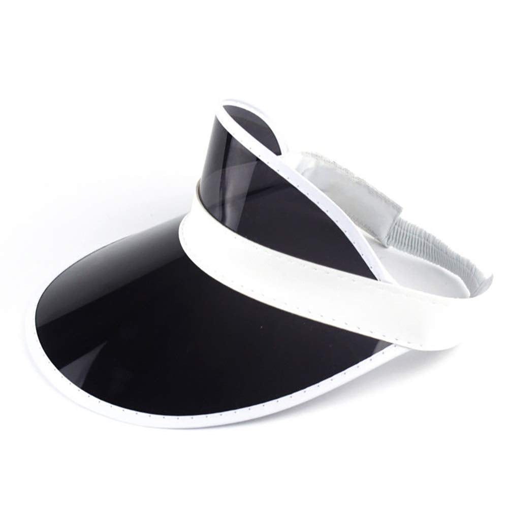 Nicky Bigs Novelties Retro Tennis Beach Plastic Sun Visors Hats, (Pack of 3), Black, One Size