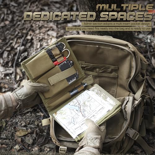 LIVANS Tactical Pouch Military Map Case Holder Army Foldable Map Storage Pouch Multifunctional for Outdoors or Hiking - 1...