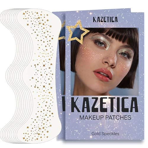 Glitter Freckles Face Tattoo, 10 Pcs Gold Face Glitter Freckles for Women, Festival Outfits for Women Rave Accessories Fak...