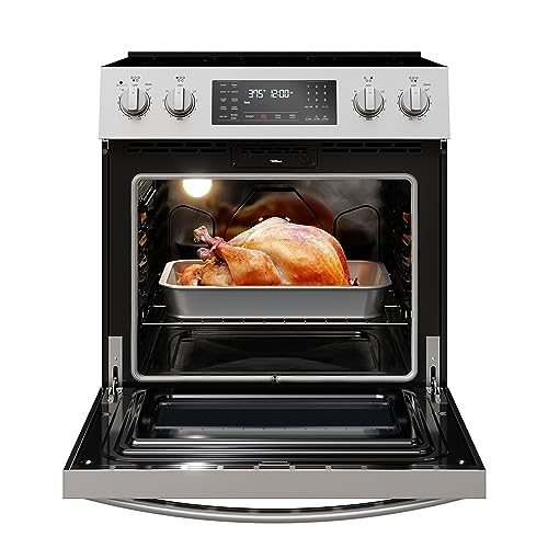 Kenmore Front Control Electric Range Oven with 5 Cooktop Elements with 7 Cooking Power Options, True Convection, Steam and...