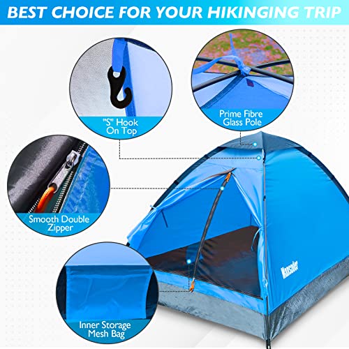 Mansader 2 Person Camping Dome Tent,Waterproof Lightweight Portable Tents for Outdoor Camping Hiking Travel
