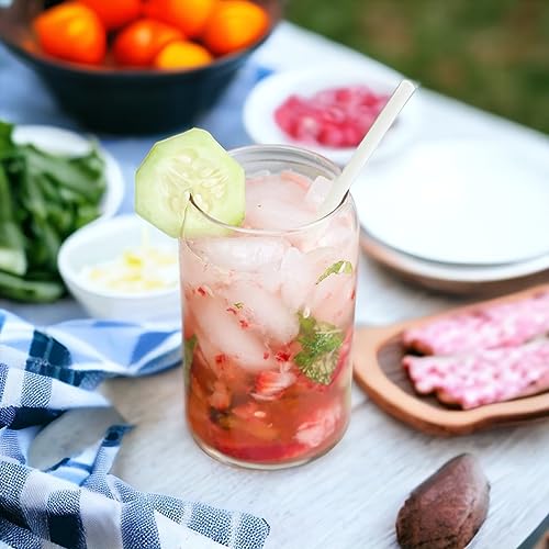 Oojami 30 pcs Can shaped Plastic Disposable Stemless Shatterproof BPA-Free drinking cups Beer Iced Coffee Mocktails, Cockt...