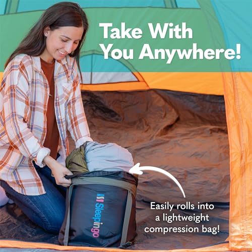 Sleepingo Double Sleeping Bags for Adults Backpacking, Camping, or Hiking - Waterproof Queen Sleeping Bags for Adults or T...
