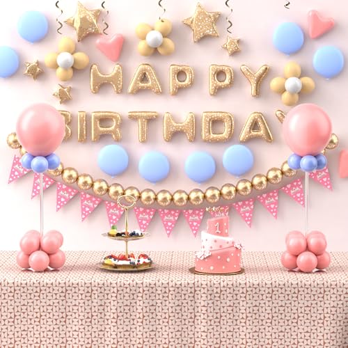 Toosci 10 Pack Acrylic Balloon Stands for Table, 15.75 Inch Height Balloons Centerpiece for Tables with Base, Balloon Stic...