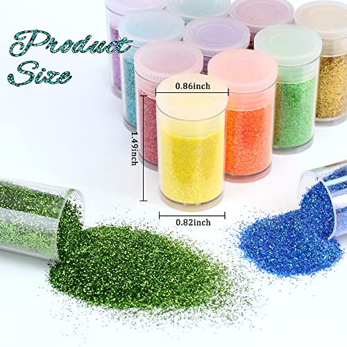 36 Colors Set, Fine Glitter for Resin, Arts and Craft Supplies Glitter, Cosmetic for Body Nail Face Hair Eyeshadow Lip Glo...