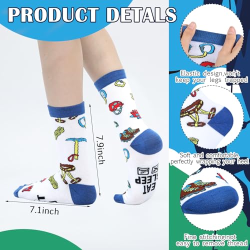 Bonuci 6 Pairs Rock Climbing Socks Novelty Rock Climbing Gifts Running Hunting Socks for Men Women Climbers Christmas