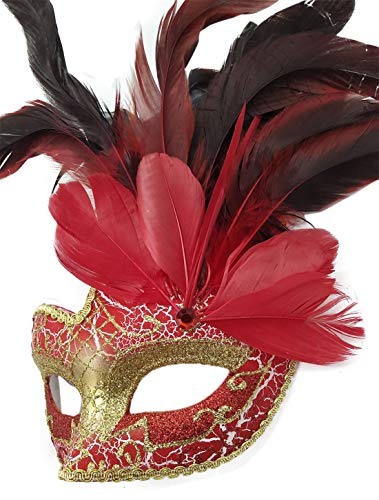 Costume Mask Feather Masquerade Mask Halloween Mardi Gras Cosplay Party Masque