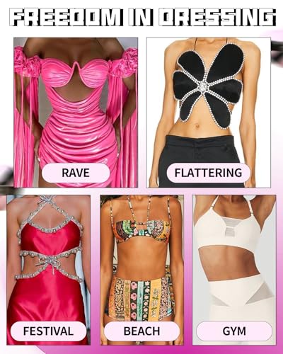 CICKEE Pasties Rave Pack - Nipple Covers Stickers - Disposable Sticky Breast Petals - 15 Pairs