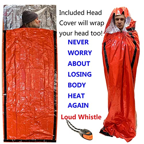 Emergency Bivy Sack Bivy Bag - Emergency Sleeping Bags 4 Pack Mylar Survival Sleeping Bag Emergency Bivvy Sack Waterproof ...
